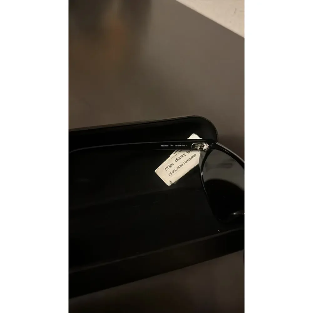 Balenciaga 60mm Rectangular Sunglasses black